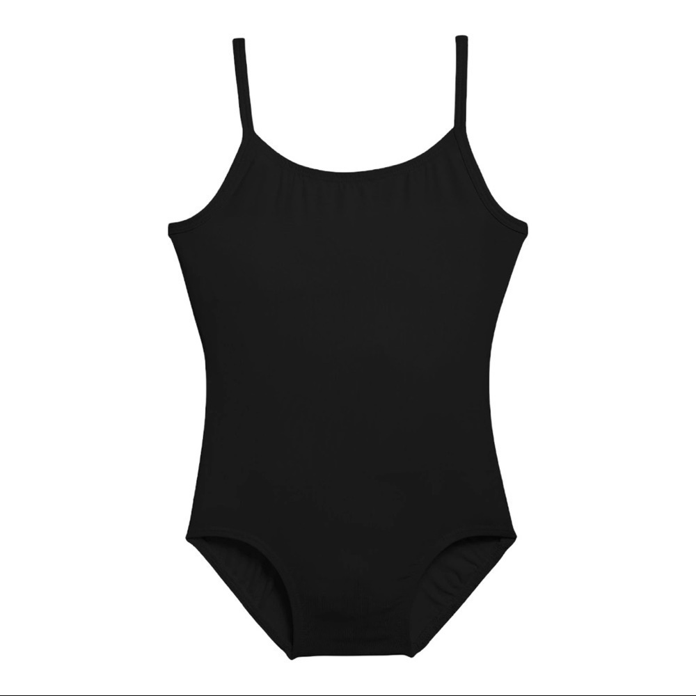 Danskin Freestyle Girls Black Leotard Studs Size 6 6X